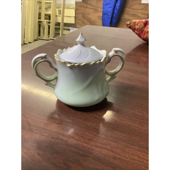 Vintage Lefton? Floral Sugar Bowl With Lid - Picture 3 of 9